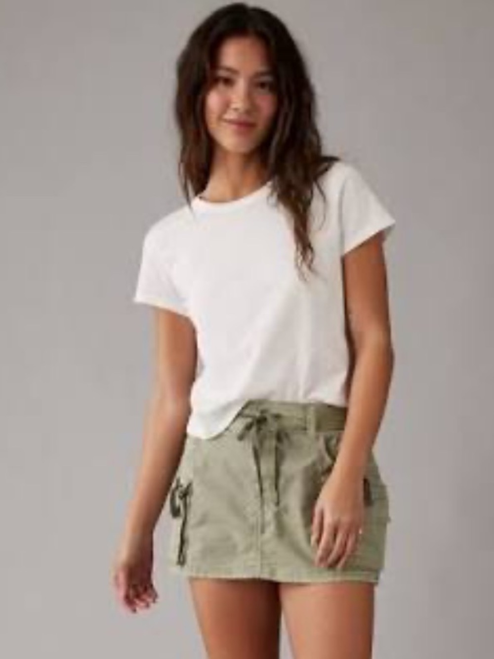 AE snappy stretch high waisted cargo mini skirt - Picture 5 of 6